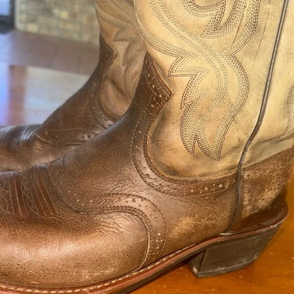 Ariat men’s Brown and Tan Western Cowboy Boots 13D - Picture 11 of 13
